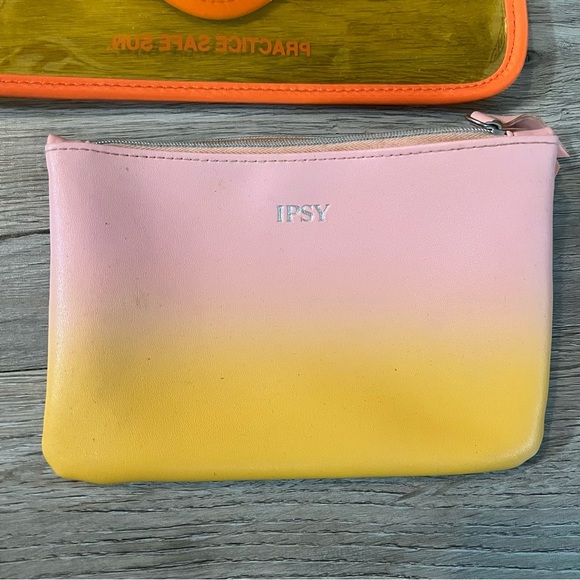 🔥SALE - any 4/$20. Summery Pink and Yellow Pouch Set - Picture 2 of 5